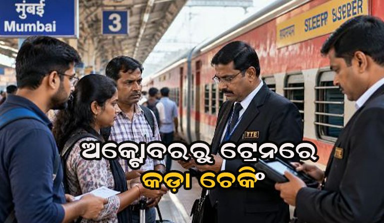 ଟ୍ରେନଯାତ୍ରୀ ସାବଧାନ! ଅକ୍ଟୋବର ୧ରୁ କଡ଼ା ଚେକିଂ